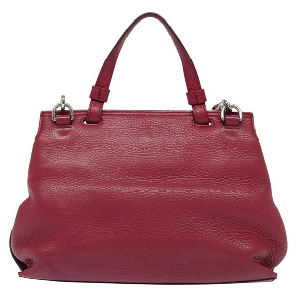 GUCCI Bamboo Daily Hand Bag Leather Pink Silver - Picture 3 of 16